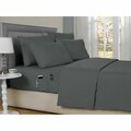 Kathy Ireland 6-Piece Smart Sheet Sets w/ Side Pocket - Twin - Grey 1284TWGR